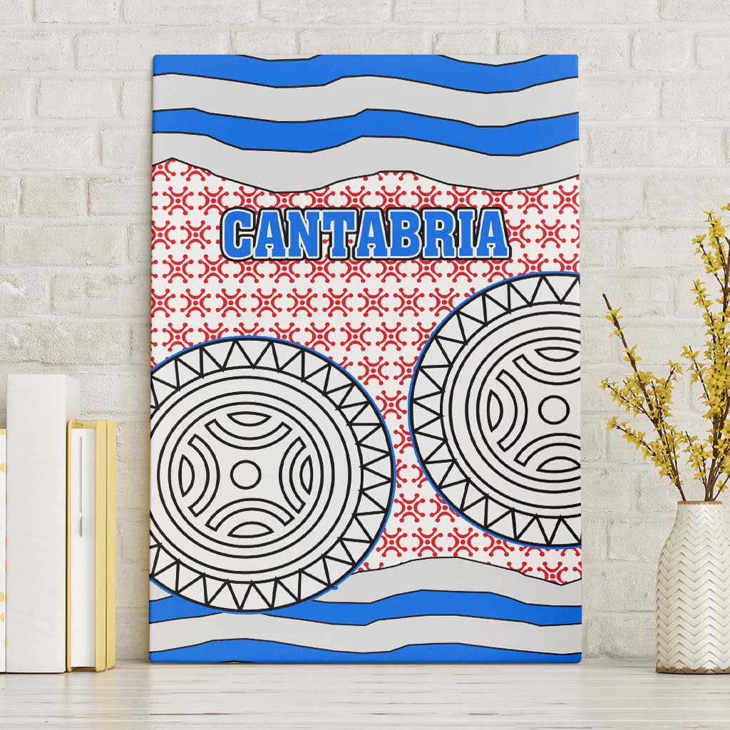Cantabria Flag Canvas Wall Art Autonomous Community of Spain - Wonder Print Shop