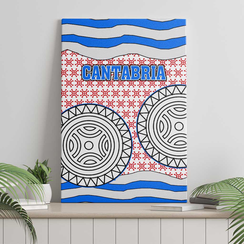 Cantabria Flag Canvas Wall Art Autonomous Community of Spain - Wonder Print Shop