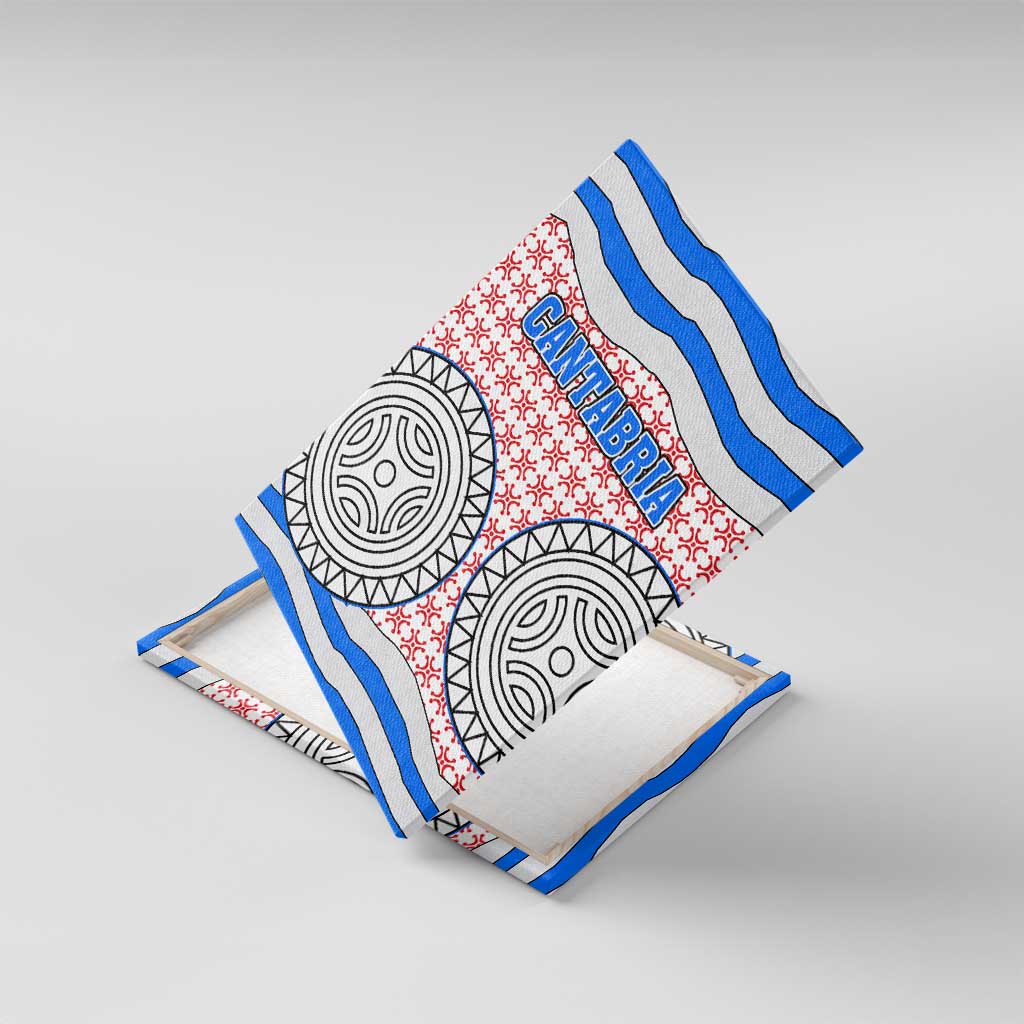 Cantabria Flag Canvas Wall Art Autonomous Community of Spain - Wonder Print Shop