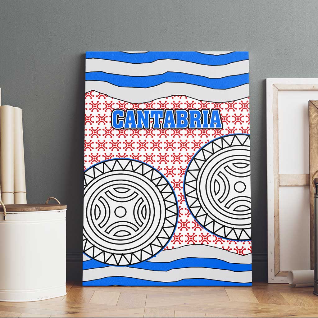 Cantabria Flag Canvas Wall Art Autonomous Community of Spain - Wonder Print Shop