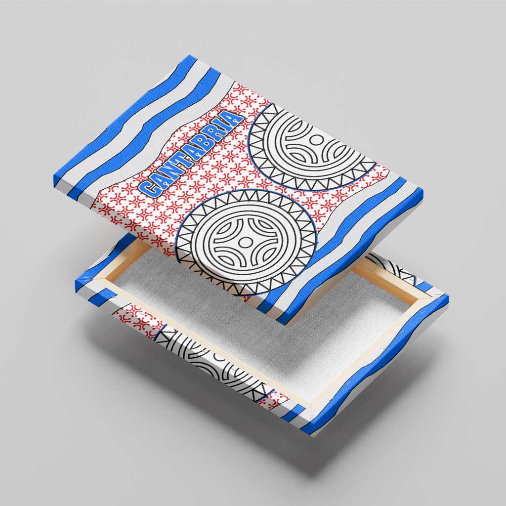 Cantabria Flag Canvas Wall Art Autonomous Community of Spain - Wonder Print Shop