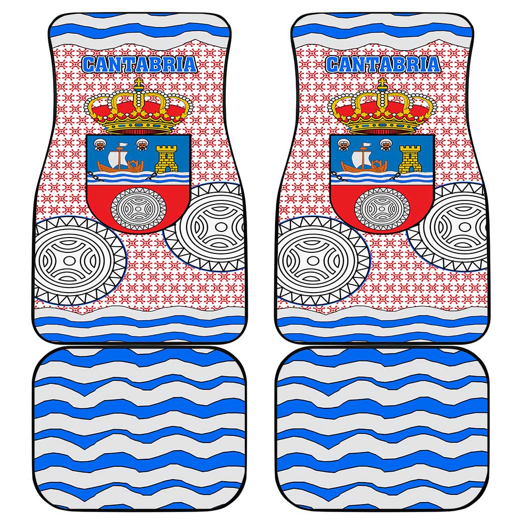 Cantabria Flag Car Mats Autonomous Community of Spain - Wonder Print Shop