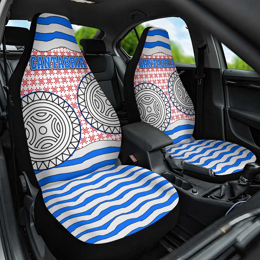 Cantabria Flag Car Seat Cover Autonomous Community of Spain - Wonder Print Shop