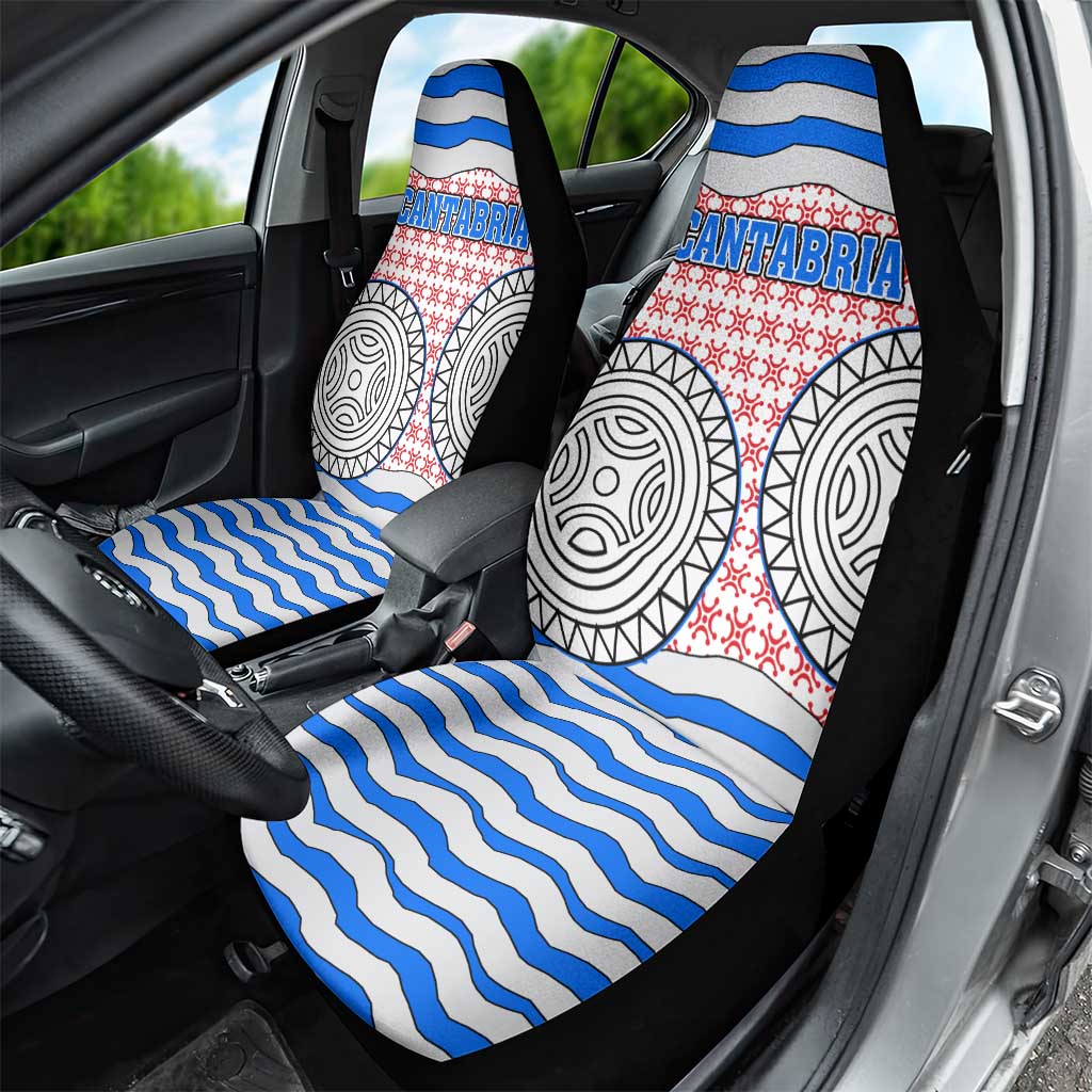 Cantabria Flag Car Seat Cover Autonomous Community of Spain - Wonder Print Shop