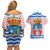 Cantabria Flag Couples Matching Off Shoulder Short Dress and Hawaiian Shirt Autonomous Community of Spain - Wonder Print Shop
