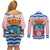 Cantabria Flag Couples Matching Off Shoulder Short Dress and Long Sleeve Button Shirt Autonomous Community of Spain - Wonder Print Shop