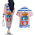 Cantabria Flag Couples Matching Off The Shoulder Long Sleeve Dress and Hawaiian Shirt Autonomous Community of Spain - Wonder Print Shop