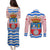 Cantabria Flag Couples Matching Puletasi and Long Sleeve Button Shirt Autonomous Community of Spain - Wonder Print Shop