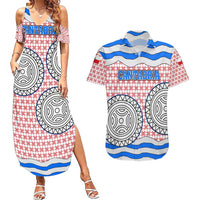 Cantabria Flag Couples Matching Summer Maxi Dress and Hawaiian Shirt Autonomous Community of Spain - Wonder Print Shop