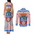 Cantabria Flag Couples Matching Tank Maxi Dress and Long Sleeve Button Shirt Autonomous Community of Spain - Wonder Print Shop