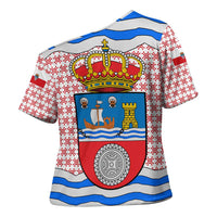 Cantabria Flag Cross Shoulder Shirt Autonomous Community of Spain - Wonder Print Shop