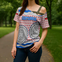 Cantabria Flag Cross Shoulder Shirt Autonomous Community of Spain - Wonder Print Shop