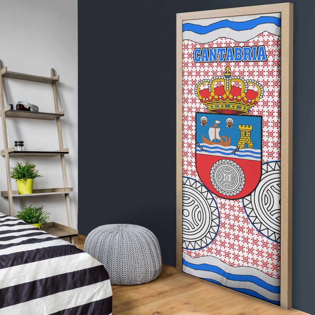 Cantabria Flag Door Cover Autonomous Community of Spain - Wonder Print Shop