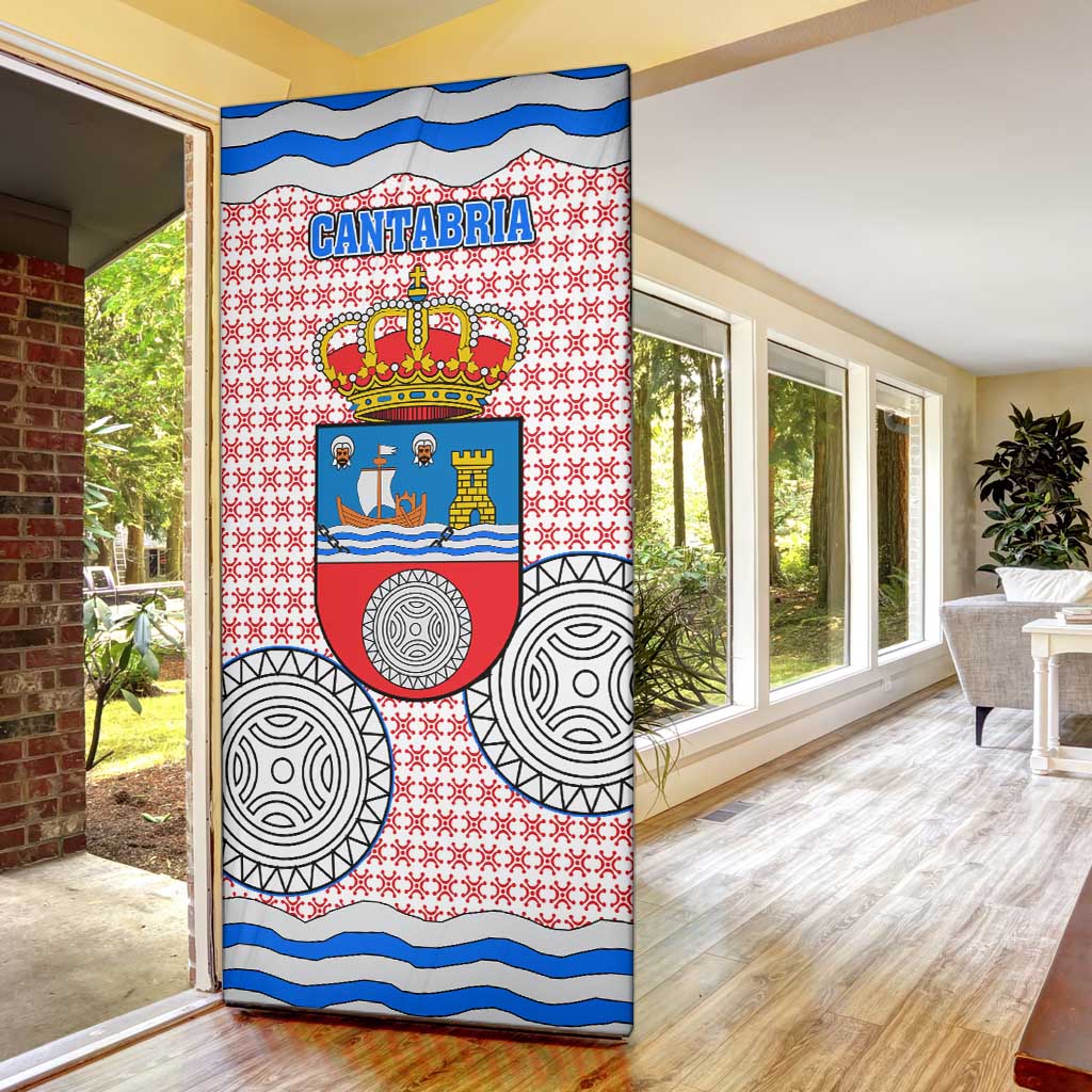 Cantabria Flag Door Cover Autonomous Community of Spain - Wonder Print Shop