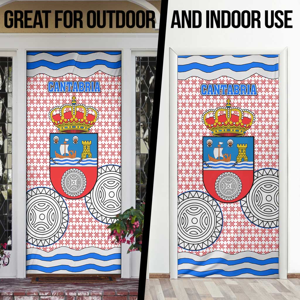 Cantabria Flag Door Cover Autonomous Community of Spain - Wonder Print Shop