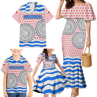 Cantabria Flag Family Matching Mermaid Dress and Hawaiian Shirt Autonomous Community of Spain - Wonder Print Shop