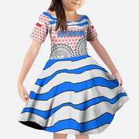 Cantabria Flag Family Matching Off Shoulder Maxi Dress and Hawaiian Shirt Autonomous Community of Spain - Wonder Print Shop