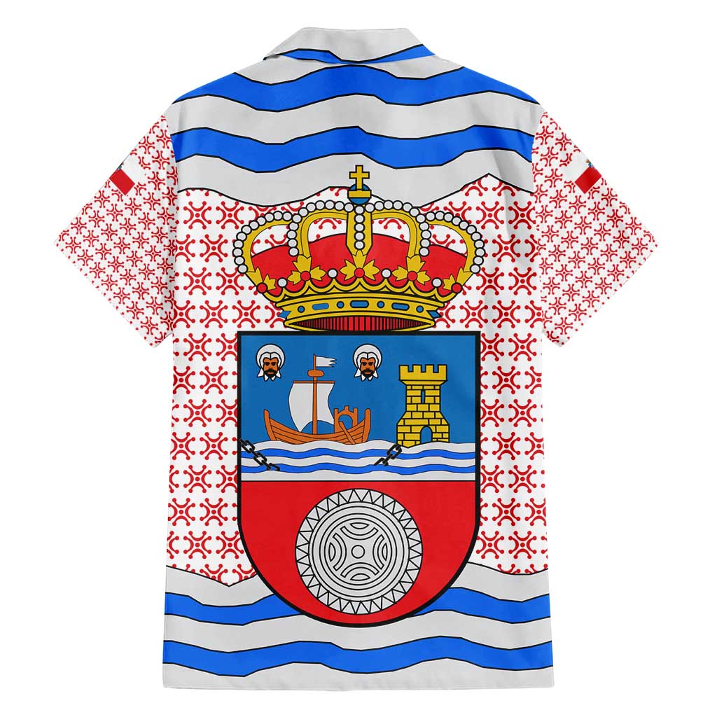 Cantabria Flag Family Matching Off Shoulder Maxi Dress and Hawaiian Shirt Autonomous Community of Spain - Wonder Print Shop