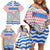 Cantabria Flag Family Matching Off Shoulder Short Dress and Hawaiian Shirt Autonomous Community of Spain - Wonder Print Shop