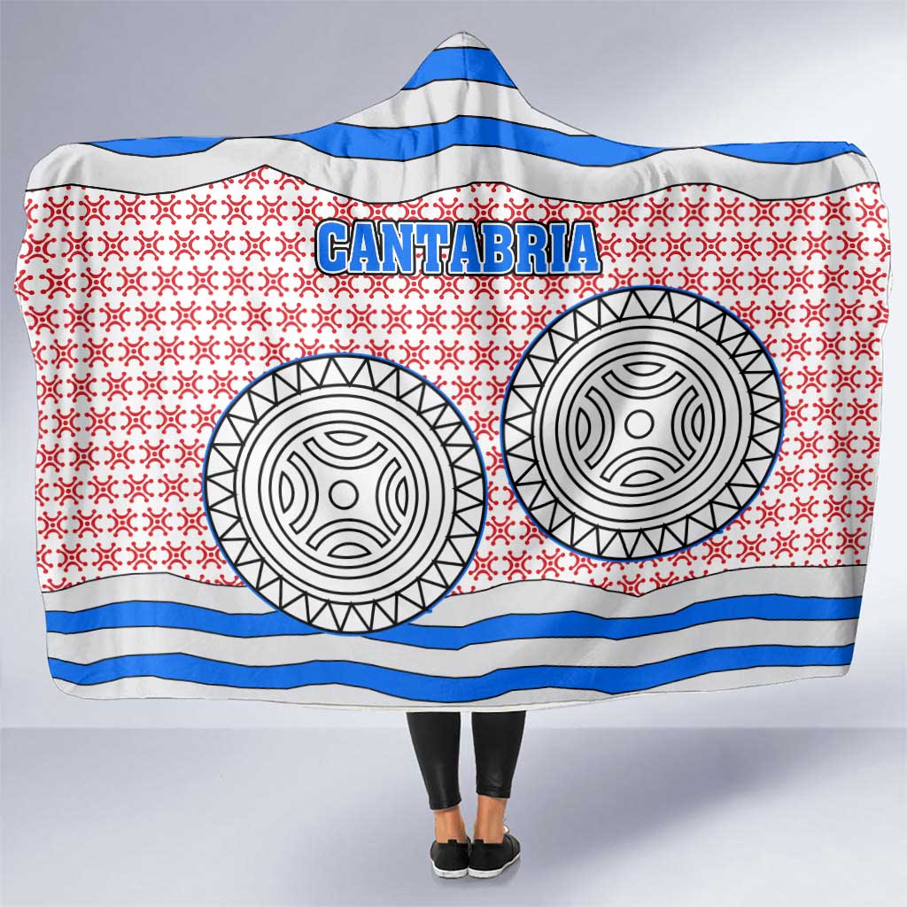 Cantabria Flag Hooded Blanket Autonomous Community of Spain - Wonder Print Shop