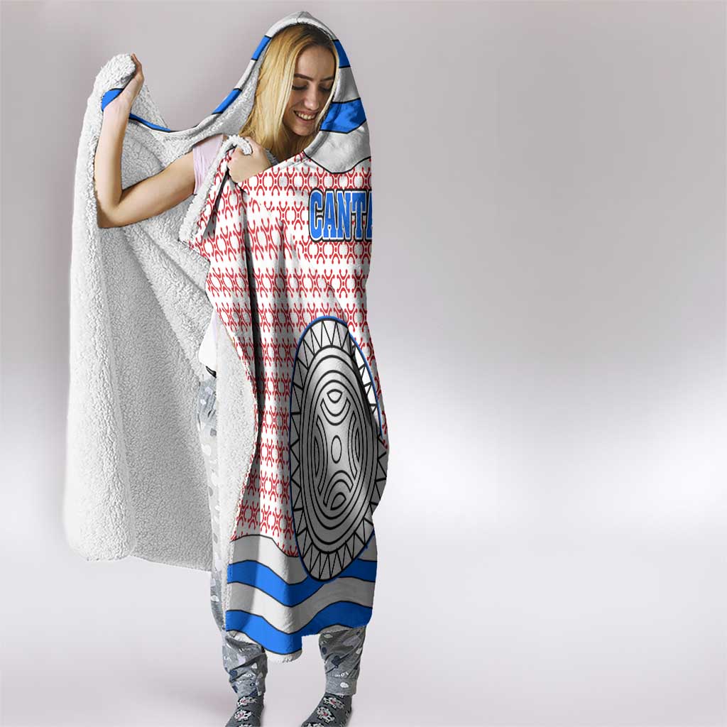 Cantabria Flag Hooded Blanket Autonomous Community of Spain - Wonder Print Shop