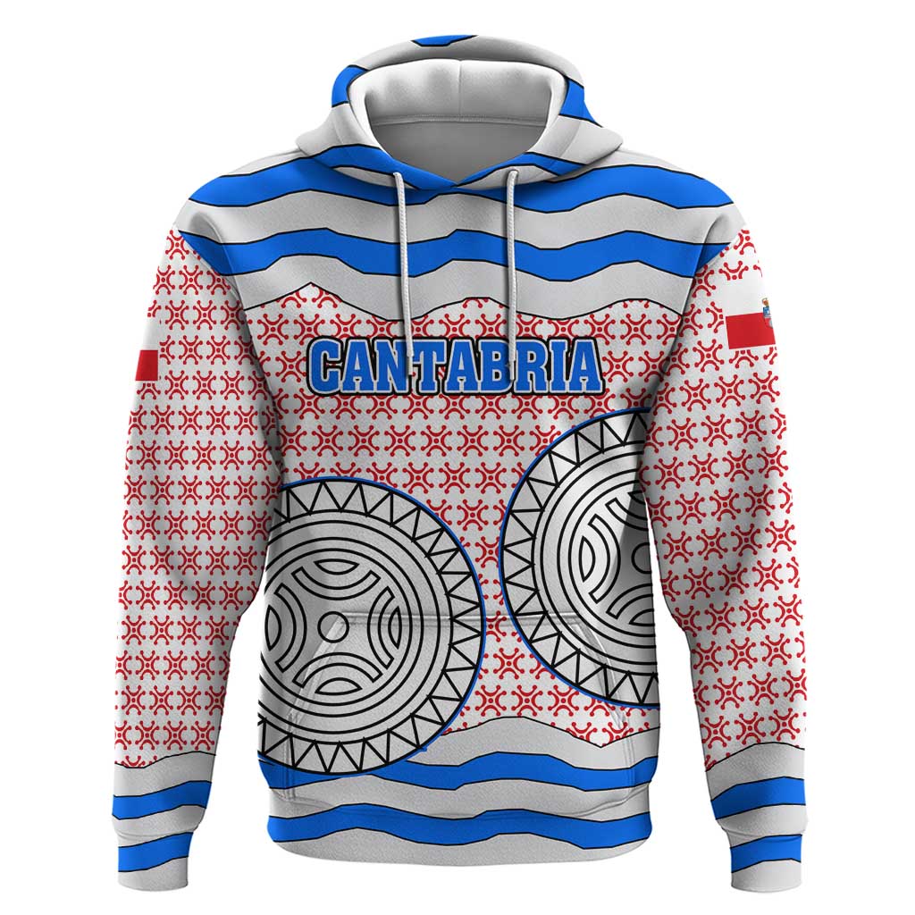 Cantabria Flag Hoodie Autonomous Community of Spain - Wonder Print Shop