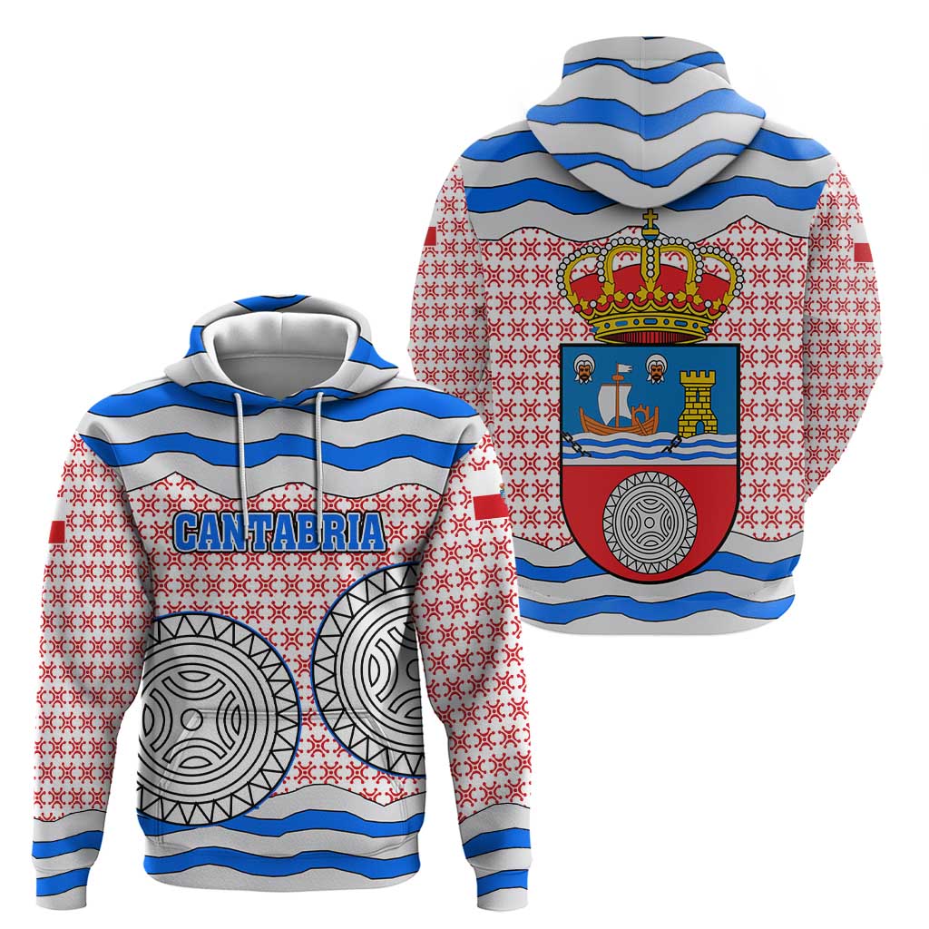 Cantabria Flag Hoodie Autonomous Community of Spain - Wonder Print Shop