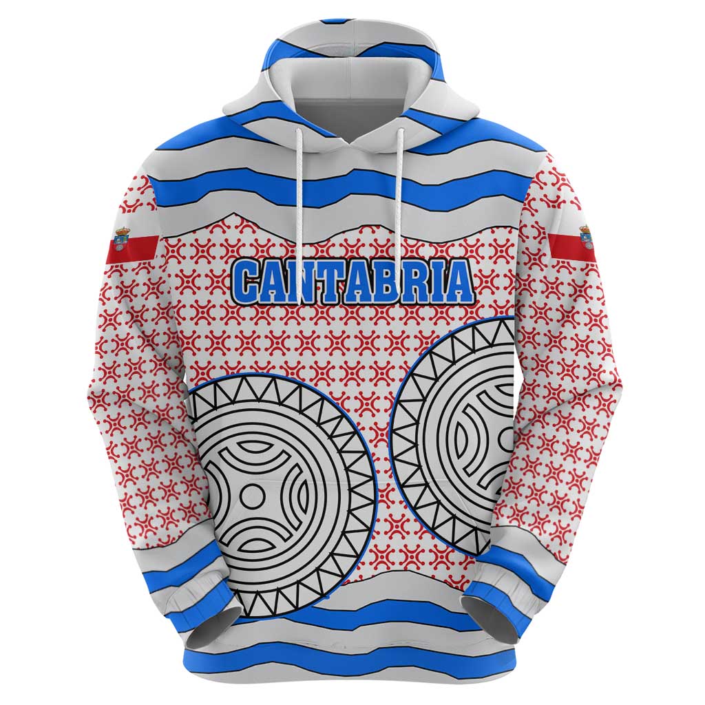 Cantabria Flag Hoodie Autonomous Community of Spain - Wonder Print Shop