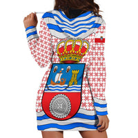 Cantabria Flag Hoodie Dress Autonomous Community of Spain - Wonder Print Shop