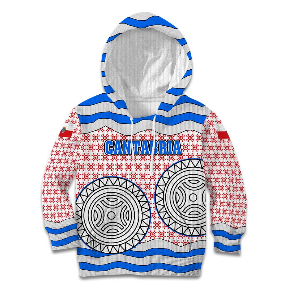 Cantabria Flag Kid Hoodie Autonomous Community of Spain - Wonder Print Shop