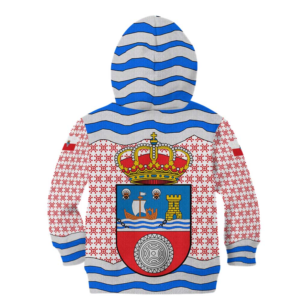 Cantabria Flag Kid Hoodie Autonomous Community of Spain - Wonder Print Shop