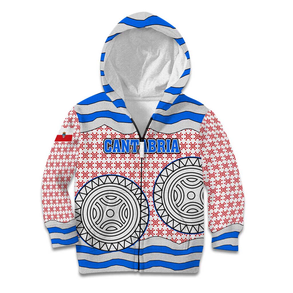 Cantabria Flag Kid Hoodie Autonomous Community of Spain - Wonder Print Shop