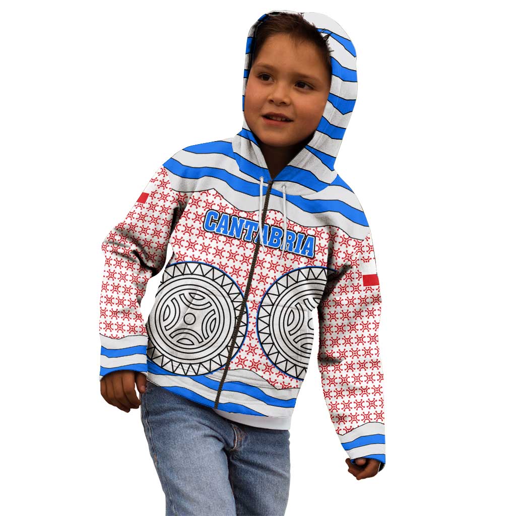 Cantabria Flag Kid Hoodie Autonomous Community of Spain - Wonder Print Shop