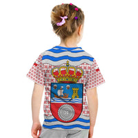 Cantabria Flag Kid T Shirt Autonomous Community of Spain - Wonder Print Shop