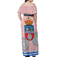 Cantabria Flag Off Shoulder Maxi Dress Autonomous Community of Spain - Wonder Print Shop