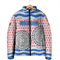 Cantabria Flag Padded Jacket Autonomous Community of Spain - Wonder Print Shop