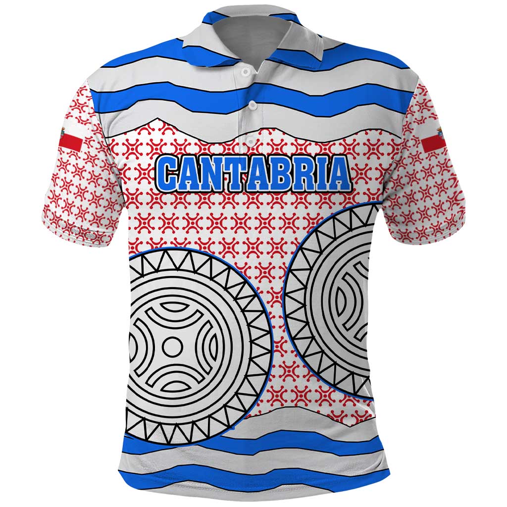 Cantabria Flag Polo Shirt Autonomous Community of Spain - Wonder Print Shop