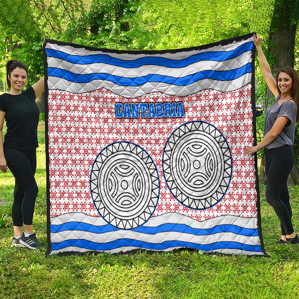 Cantabria Flag Quilt Autonomous Community of Spain - Wonder Print Shop