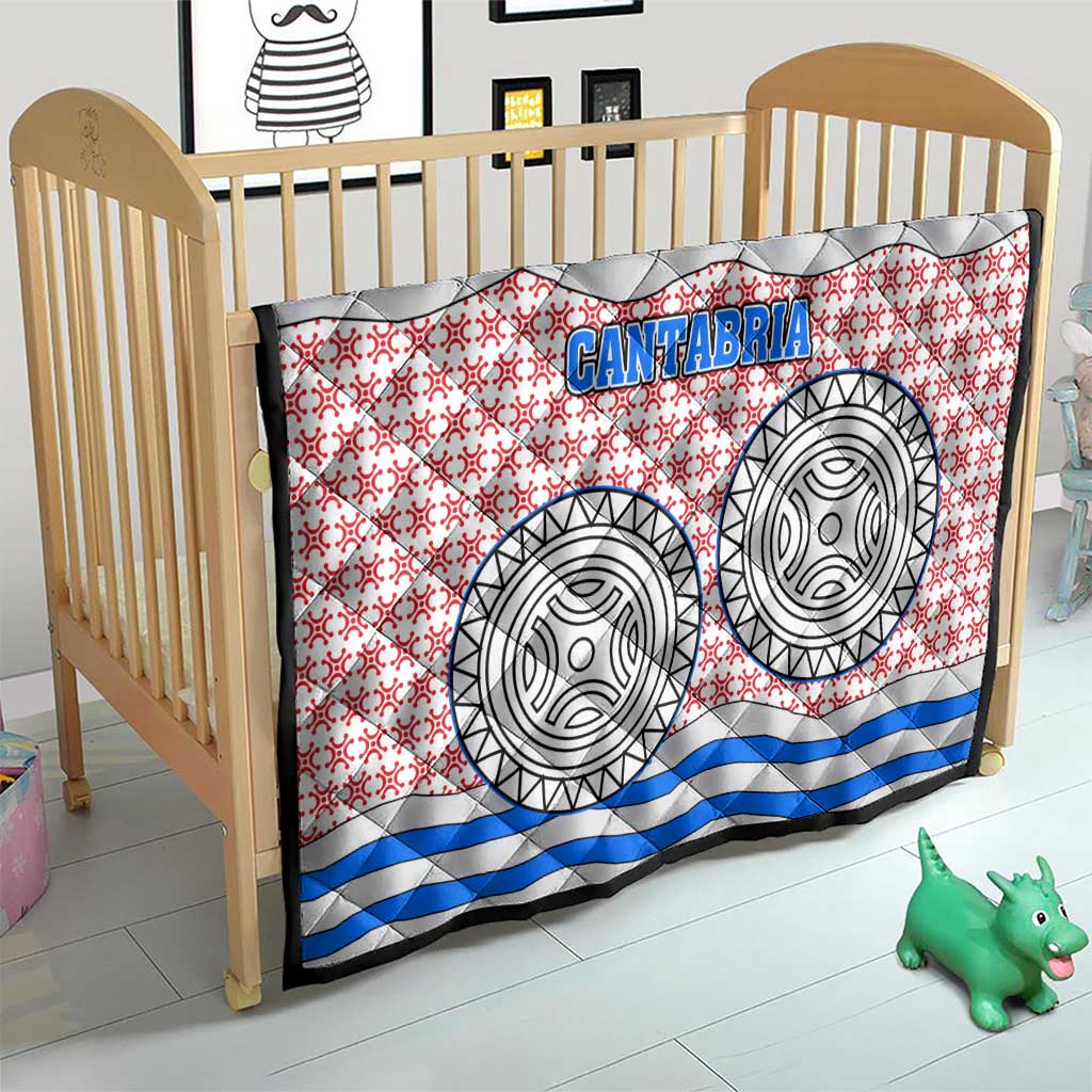 Cantabria Flag Quilt Autonomous Community of Spain - Wonder Print Shop