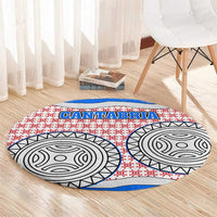 Cantabria Flag Round Carpet Autonomous Community of Spain - Wonder Print Shop