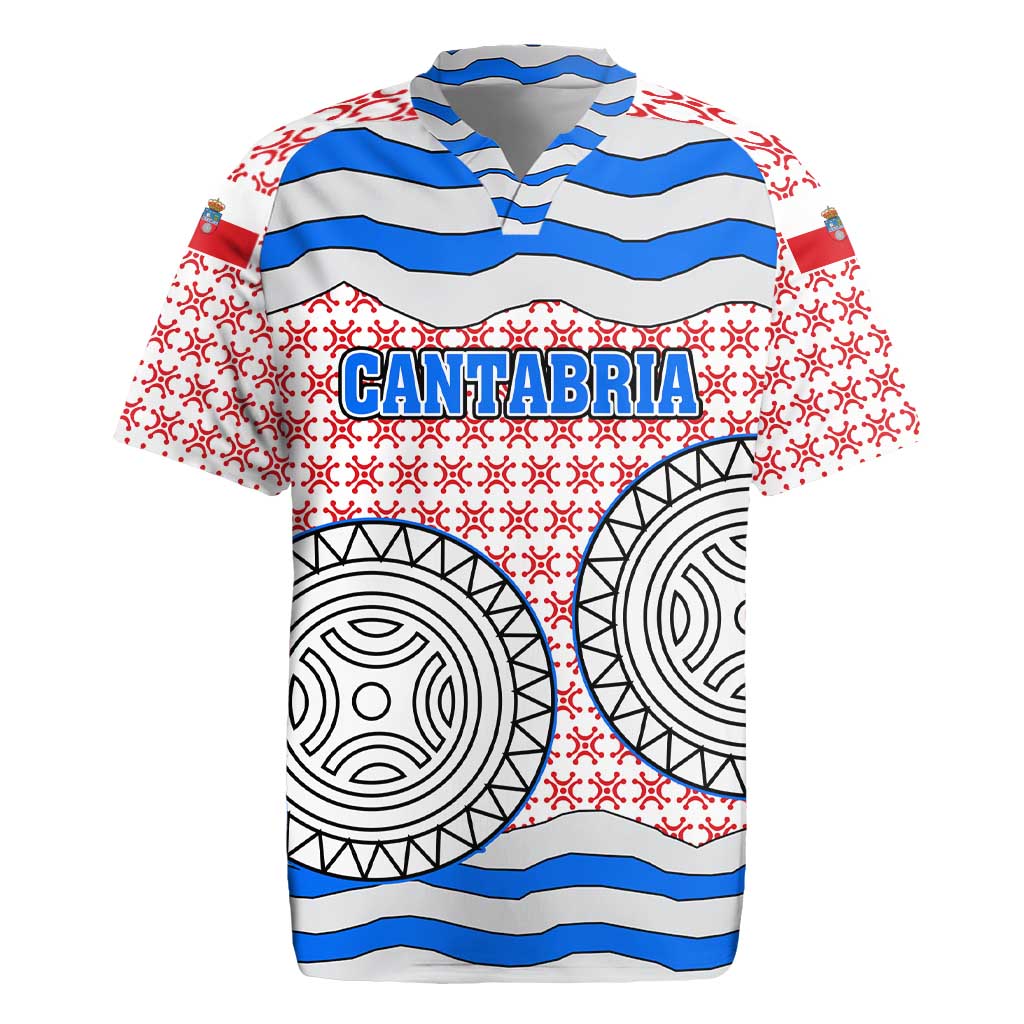 Cantabria Flag Rugby Jersey Autonomous Community of Spain - Wonder Print Shop