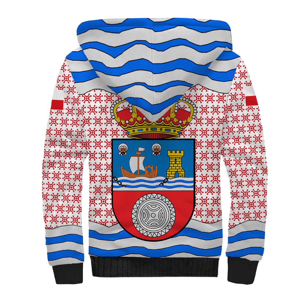 Cantabria Flag Sherpa Hoodie Autonomous Community of Spain - Wonder Print Shop