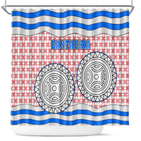 Cantabria Flag Shower Curtain Autonomous Community of Spain - Wonder Print Shop