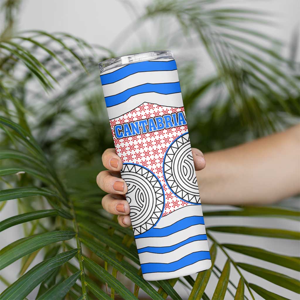 Cantabria Flag Skinny Tumbler Autonomous Community of Spain - Wonder Print Shop