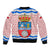 Cantabria Flag Sleeve Zip Bomber Jacket Autonomous Community of Spain - Wonder Print Shop