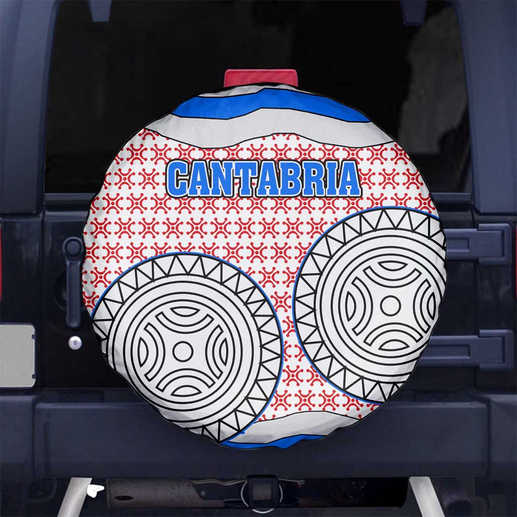 Cantabria Flag Spare Tire Cover Autonomous Community of Spain - Wonder Print Shop