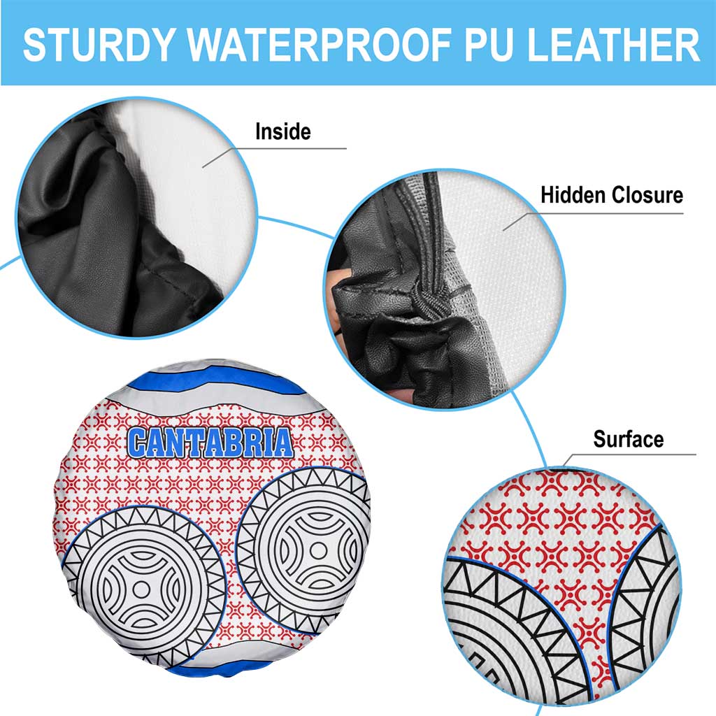 Cantabria Flag Spare Tire Cover Autonomous Community of Spain - Wonder Print Shop