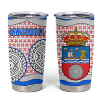 Cantabria Flag Tumbler Cup Autonomous Community of Spain - Wonder Print Shop