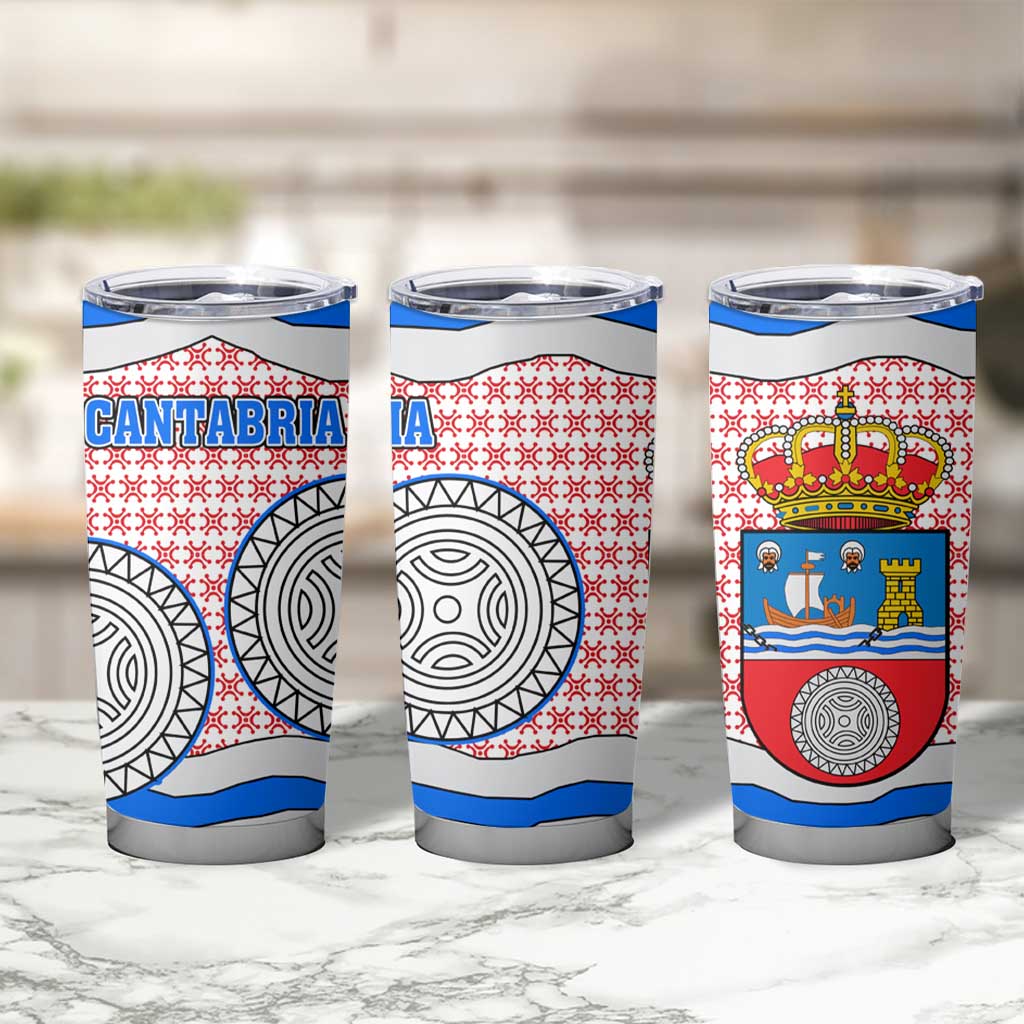 Cantabria Flag Tumbler Cup Autonomous Community of Spain - Wonder Print Shop