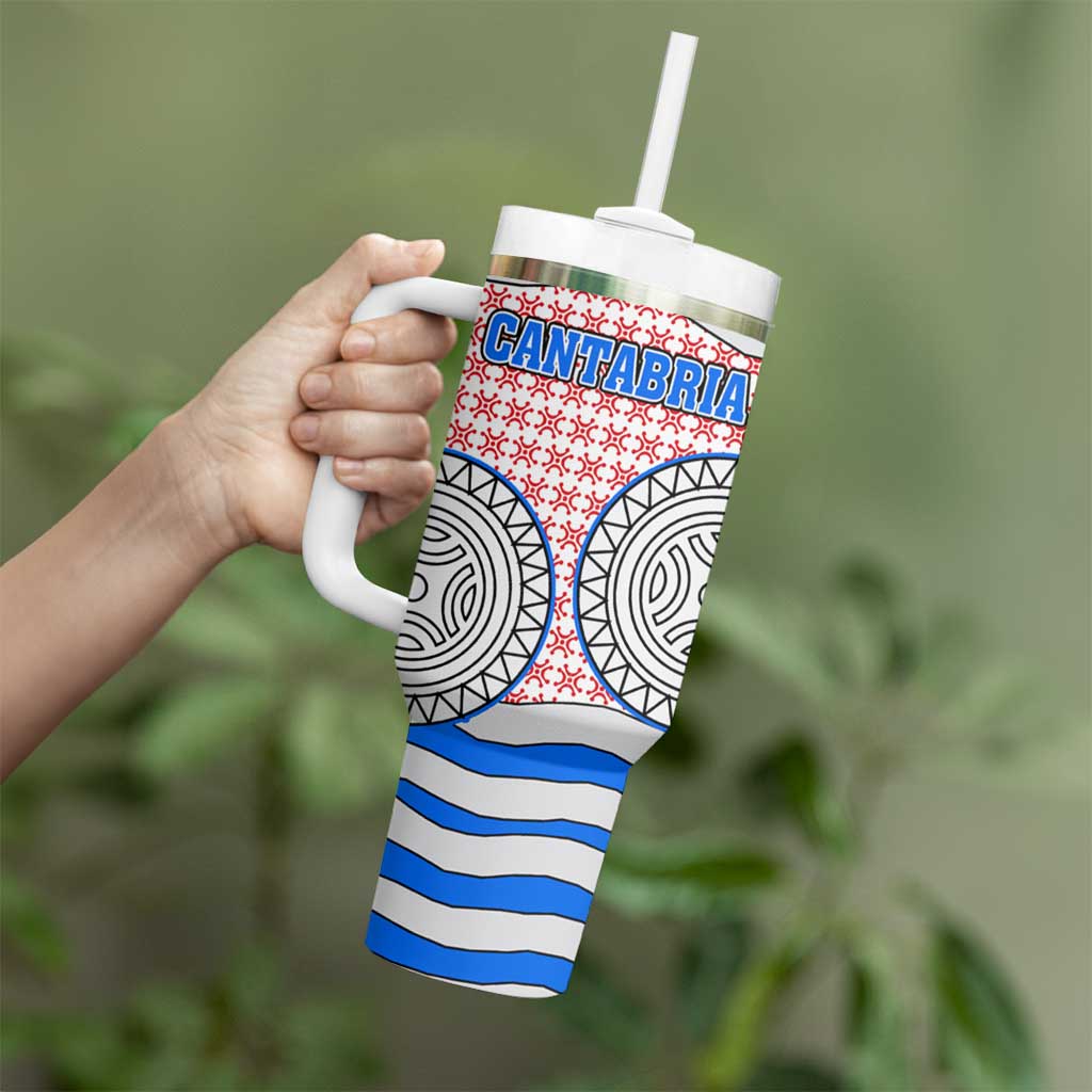 Cantabria Flag Tumbler With Handle Autonomous Community of Spain - Wonder Print Shop
